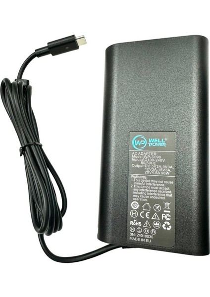 WNA-C090 5V/9V/12V/15V/20V 90W Type-C Notebook Şarj Adaptör
