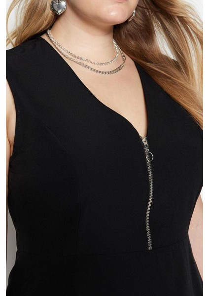 Yeni Rahat Casual Günlük Terrycotton Dokuma V Yaka Askılı Kol Skater Midi Boy Büyük Beden Elbise modelleri