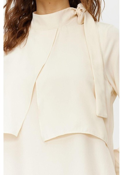 Yeni Regular Günlük Terryviskon Dokuma Boyundan Bağlamalı Uzun Kol A-Line Maxi Boy Tesettür Elbise fırsatları