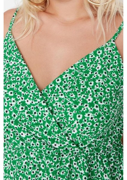 Yeni Fit Casual Günlük Bürümcük Örme Kruvaze Askılı Kol Skater Midi Boy Büyük Beden Elbise fırsatları