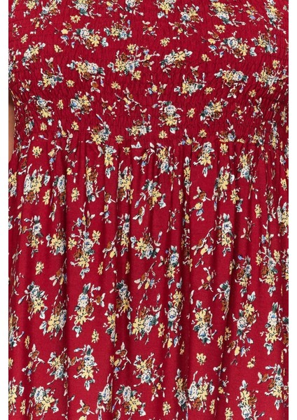 Yeni Rahat Casual Günlük Shally Dokuma Kare Yaka Kısa Kol A-Line Midi Boy Büyük Beden Elbise fırsatları