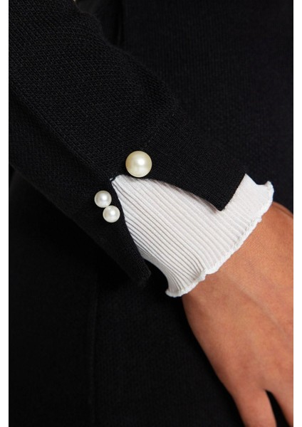 Yeni Regular Casual Günlük Pike Triko Dik Yaka Uzun Kol Shift Maxi Boy Tesettür Elbise indirimleri