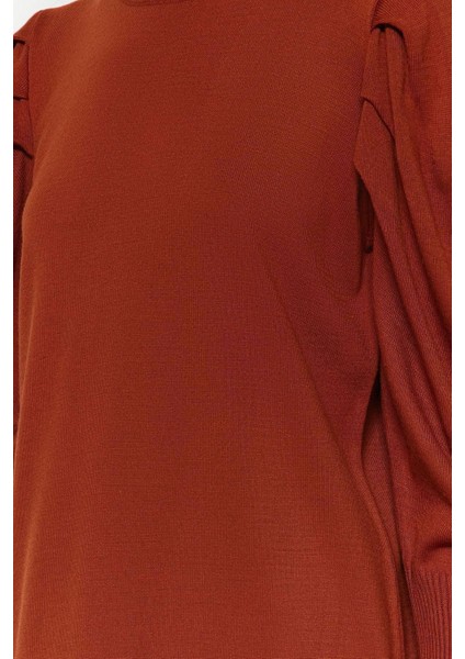 Yeni Fit Casual Günlük Ribana Kaşkorse Triko Dik Yaka Uzun Kol Shift Maxi Boy Tesettür Elbise fırsatları