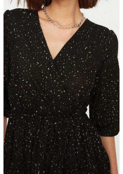 Yeni Regular Casual Günlük Polyester Kaşkorse Örme Kruvaze Truvakar Kol Kol Skater Mini Boy Elbise fiyatları