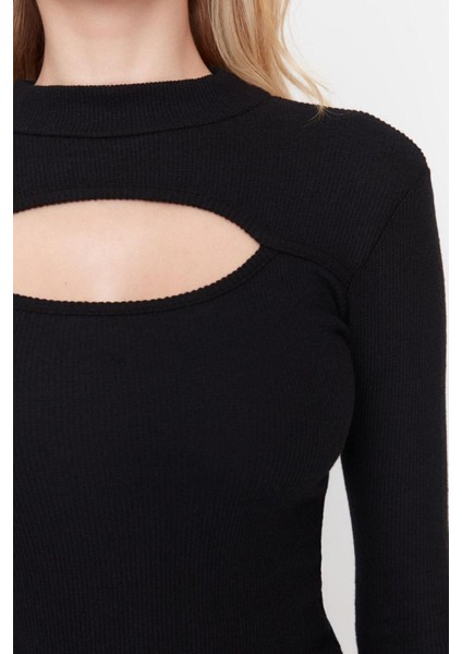 Yeni Slim Casual Günlük Rejenere Kaşkorse Örme Dik Yaka Uzun Kol Bodycone Mini Boy Elbise modelleri