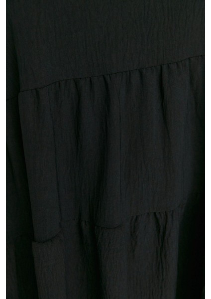 Yeni Rahat Casual Günlük Aerobin Dokuma V Yaka Kısa Kol Smock Mini Boy Büyük Beden Elbise fırsatları