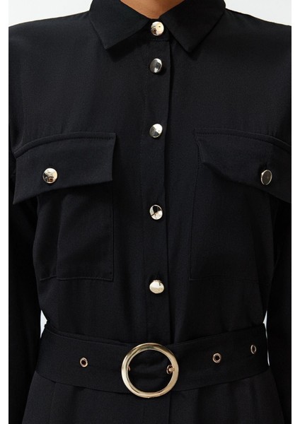 Yeni Regular Günlük Terryviskon Dokuma Gömlek Yaka Uzun Kol Gömlek Elbise Maxi Boy Tesettür Elbise indirimleri