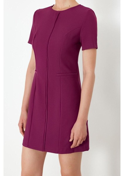 Yeni Regular Gündüz Gece Finike Dokuma Bisiklet Yaka Kısa Kol Bodycone Mini Boy Elbise fiyatları