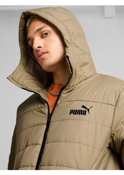 Erkek Mont Ess Hooded Padded Koyu Sarı - 84893867 S - Koyu Sarı