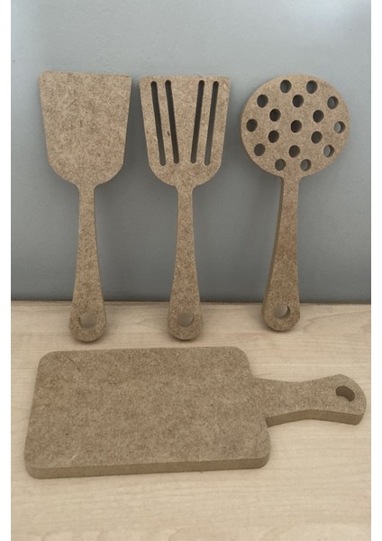 Ahşap Oyuncak Spatula 4'lü Set