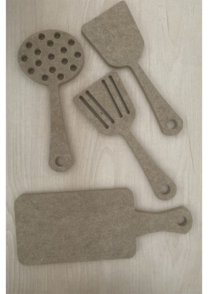 Ahşap Oyuncak Spatula 4'lü Set