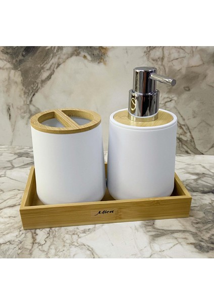 Modern Tasarım Banyo Seti 3 Parça Akrilik Beyaz