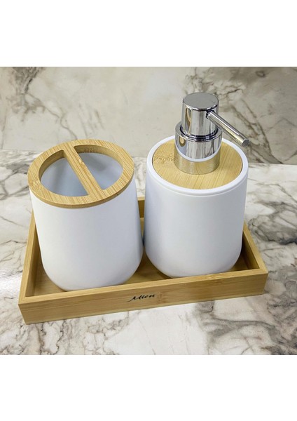 Modern Tasarım Banyo Seti 3 Parça Akrilik Beyaz