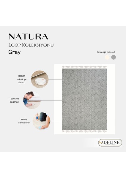 Natural Bukleli Modern Halı indirimleri