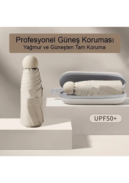 Kumaş Özel Kılıflı Siyah Şemsiye (Kapsül Şemsiye) Siyah Düz fiyatları