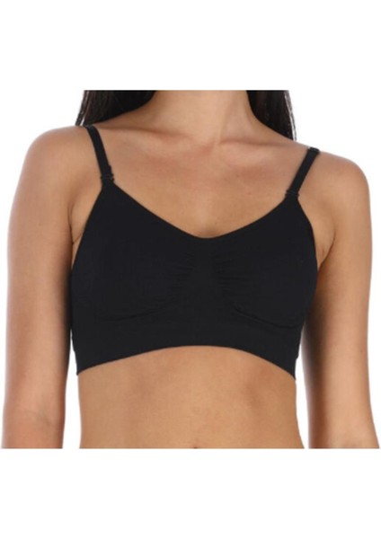 3045 Seamles Kadın Pedli Büstiyer Ince Askı