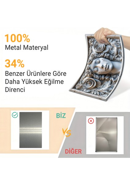 3D Görünümlü Metal Tablo Medusa, Poster, Tablo, Tuval, Ev Dekorasyon, Dekorasyon fiyatları