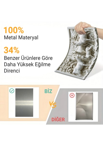 3D Görünümlü Metal Tablo Ceylan, Geyik, Poster, Tablo, Tuval, Ev Dekorasyon, Dekorasyon fiyatları