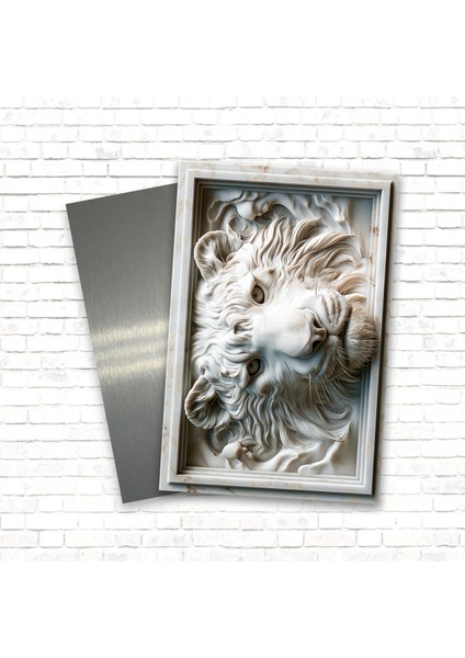 3D Görünümlü Metal Tablo Aslan Galatasaray, Poster, Tablo, Tuval, Ev Dekorasyon, Dekorasyon modelleri