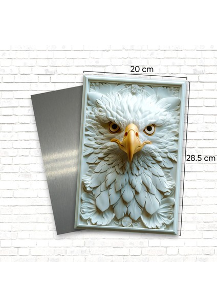 3D Görünümlü Metal Tablo Beyaz Kartal, Beşiktaş, Poster, Tablo, Tuval, Ev Dekorasyon, Dekorasyon modelleri