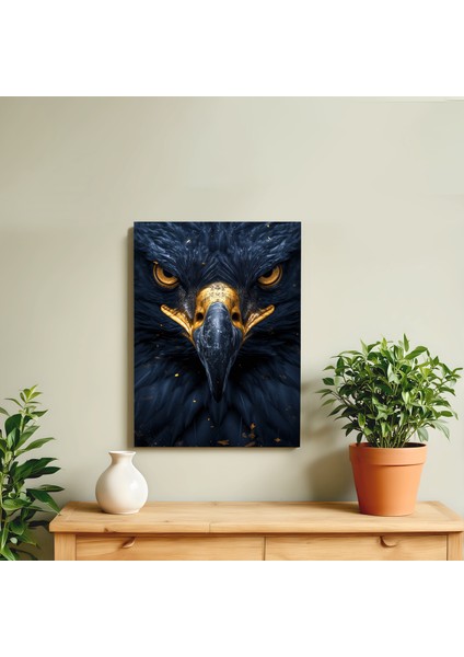 3D Görünümlü Metal Tablo Siyah Kartal, Beşiktaş, Poster, Tablo, Tuval, Ev Dekorasyon, Dekorasyon