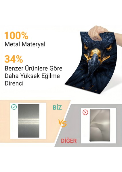 3D Görünümlü Metal Tablo Siyah Kartal, Beşiktaş, Poster, Tablo, Tuval, Ev Dekorasyon, Dekorasyon fiyatları
