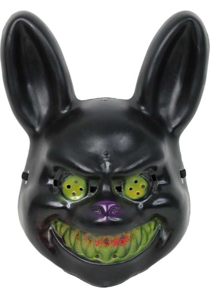 Siyah Tavşan Halloween Maske Katil Tavşan Cadılar Bayramı Maskesi