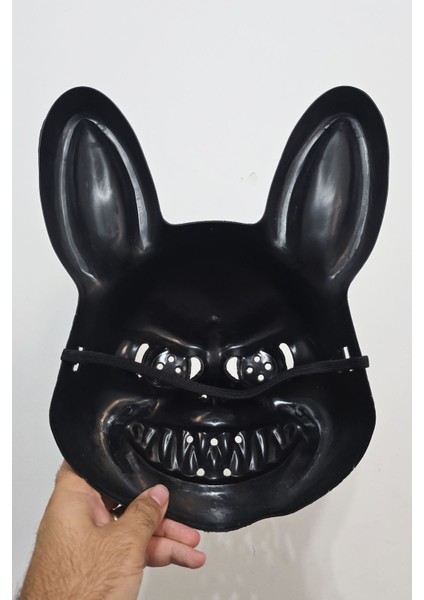 Siyah Tavşan Halloween Maske Katil Tavşan Cadılar Bayramı Maskesi