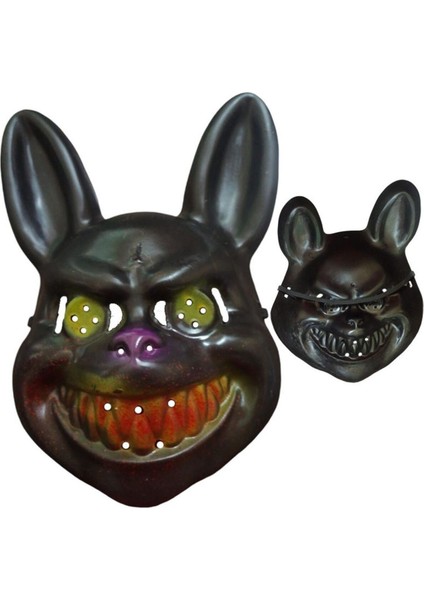 Siyah Tavşan Halloween Maske Katil Tavşan Cadılar Bayramı Maskesi