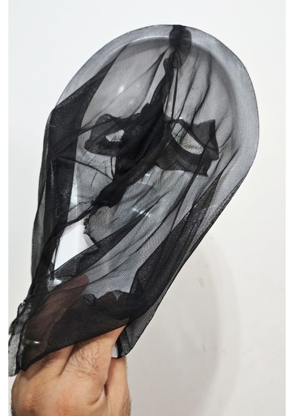 Çığlık Maske Halloween Maske Arkası Tüllü Cadılar Bayramı Maskesi