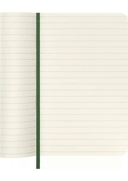 Yumuşak Kapak Çizgili Defter Cep Boy 9X14 cm 192 Sayfa Mersin Yeşili