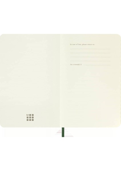 Yumuşak Kapak Çizgili Defter Cep Boy 9X14 cm 192 Sayfa Mersin Yeşili