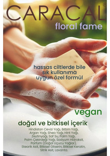 Floral Fame Doğal Sabun Argan Bıttım Lavanta Zeytinyağı Hassas Ciltler modelleri
