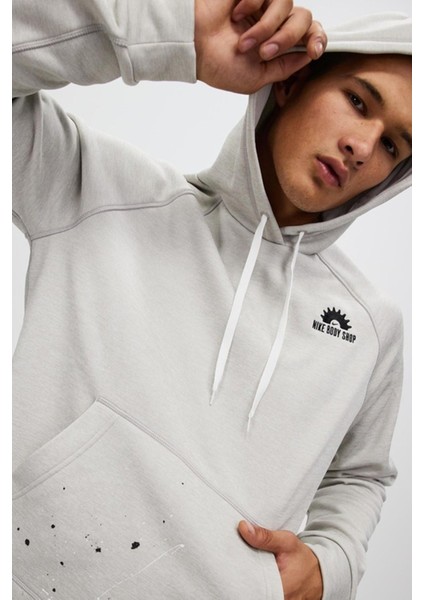 Therma Fit Fleece Polar Top Içi Polarlı Erkek Sweatshirt Krem Beyaz