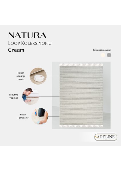 Natural Bukleli Modern Halı indirimleri