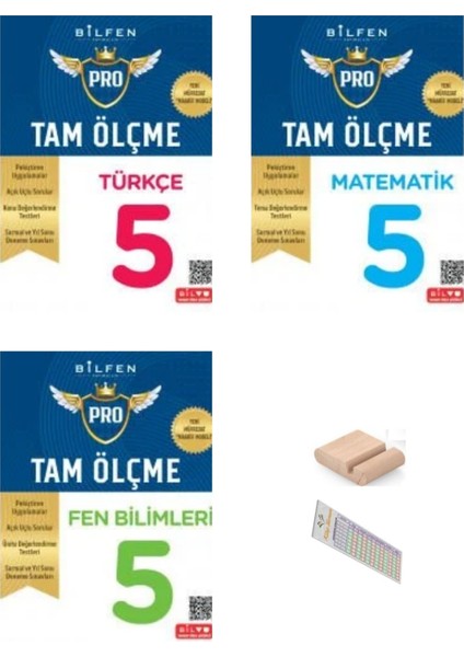 Bilfen Yayınları 5. Sınıf Türkçe Tam Ölçme - Matematik Tam Ölçme - Fen Bilimleri Tam Ölçme + Telefon Tutucu - Çözüm Ayracı