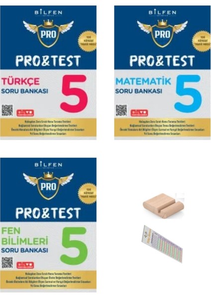 Bilfen Yayınları 5. Sınıf Protest Türkçe Soru Bankası - Matematik Soru Bankası - Fen Bilimleri Soru Bankası + Telefon Tutucu - Çözüm Ayracı