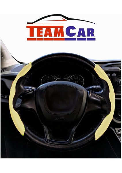 Teamcar Oto Direksiyon Kaydırmaz Spor Kapak Bej Tüm Araçlara Uyumlu fiyatları