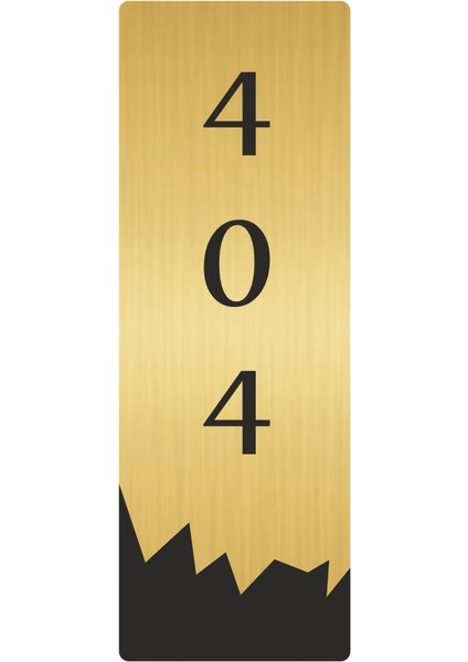Metal Departman Kapı Isimliği Yönlendirme Levhası 404 (Dikey) 5X20 cm Altın Renk