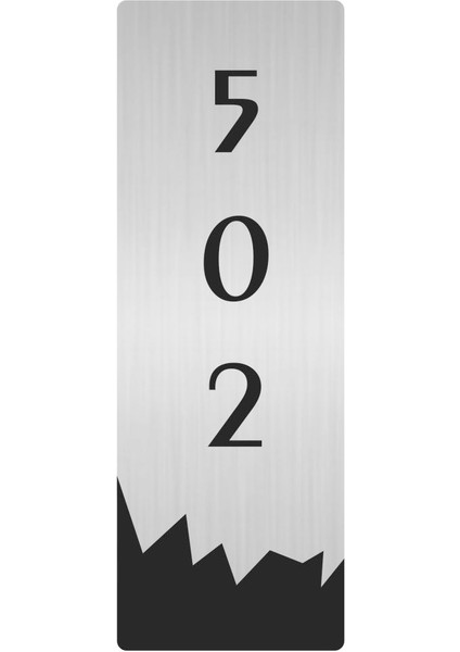 Metal Departman Kapı Isimliği Yönlendirme Levhası 502 (Dikey) 10X20 cm Gümüş Renk