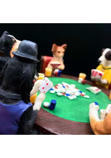 Dekoratif Poker Oynayan Köpekler Biblosu modelleri