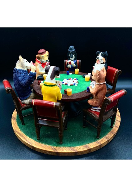 Dekoratif Poker Oynayan Köpekler Biblosu indirimleri