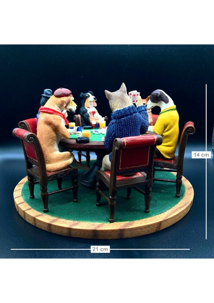 Dekoratif Poker Oynayan Köpekler Biblosu