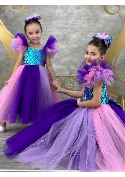 Kız Çocuk Deniz Kızı Elbise