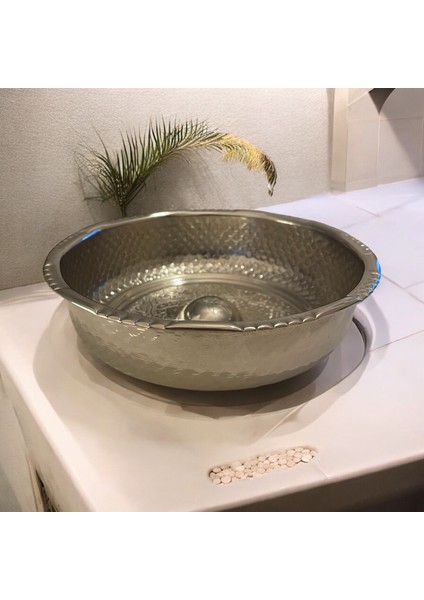 Bakır El Işlemeli Hamam Tası 16 cm 219 gr