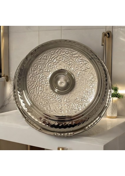 Bakır El Işlemeli Hamam Tası 16 cm 219 gr