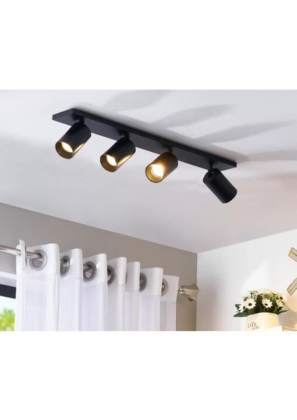 Demet Habek Mylights Panasonic Gün Işığı LED Ampullü 4lu Hareketli LED Spot LED Avize 10 cm Kasa