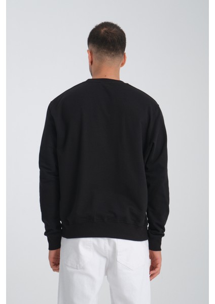 Japan Wave Erkek Yuvarlak Yakalı Nakışlı Sweatshirt indirimleri
