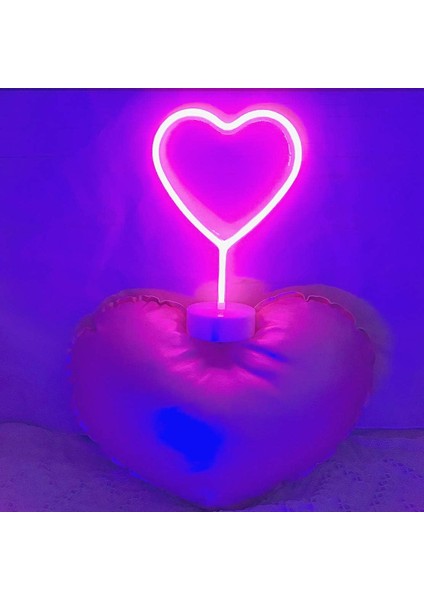 Kalp Tasarımlı Işıklı Neon LED Lamba modelleri