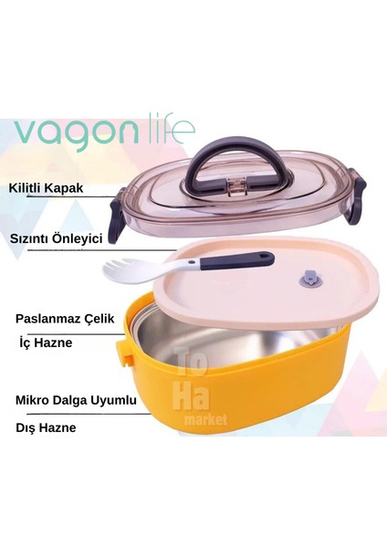 Paslanmaz Çelik 1000 ml Yemek Kabı VGN-540 fırsatları